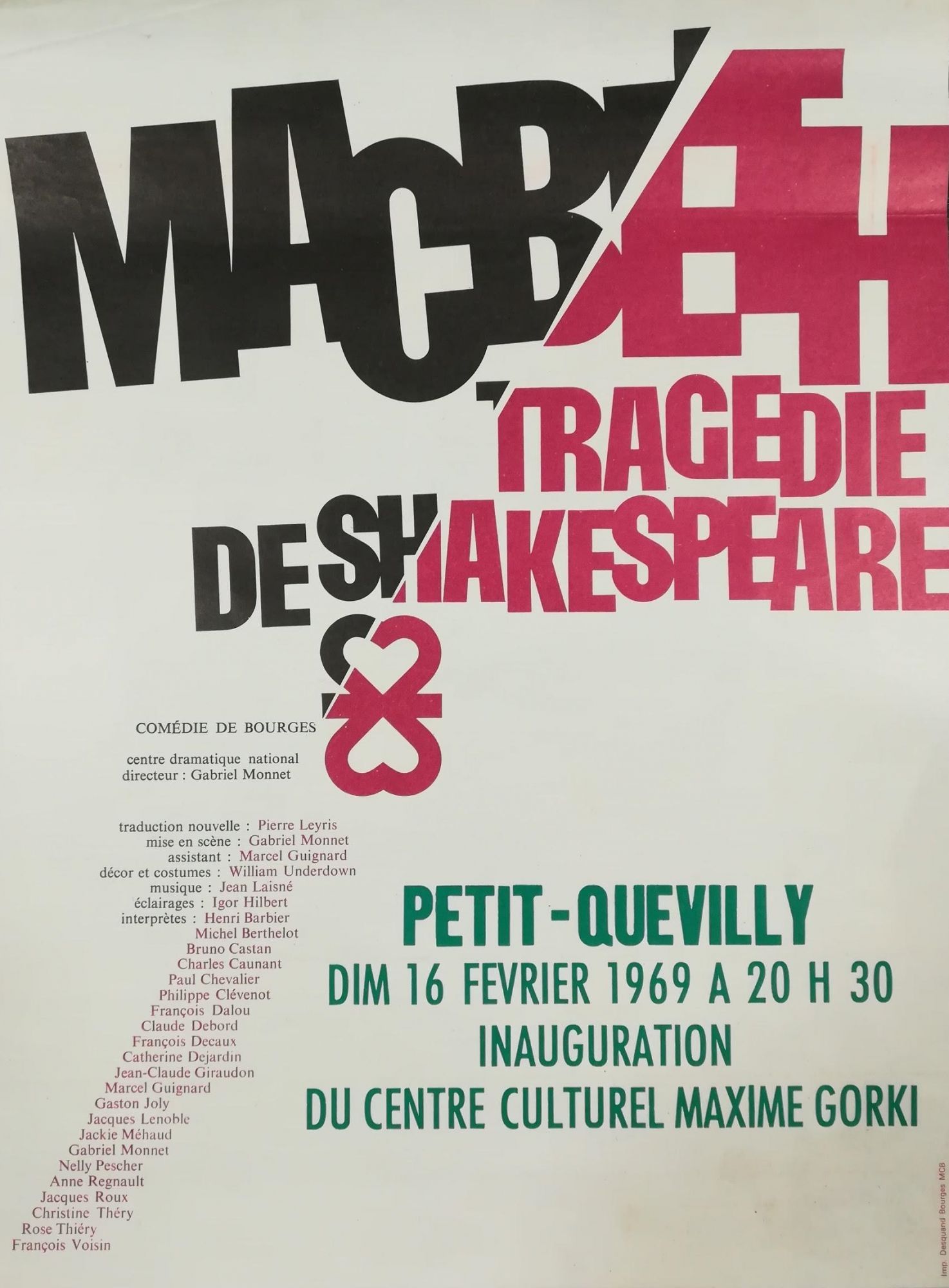 Gabriel Monnet et Macbeth (1969)