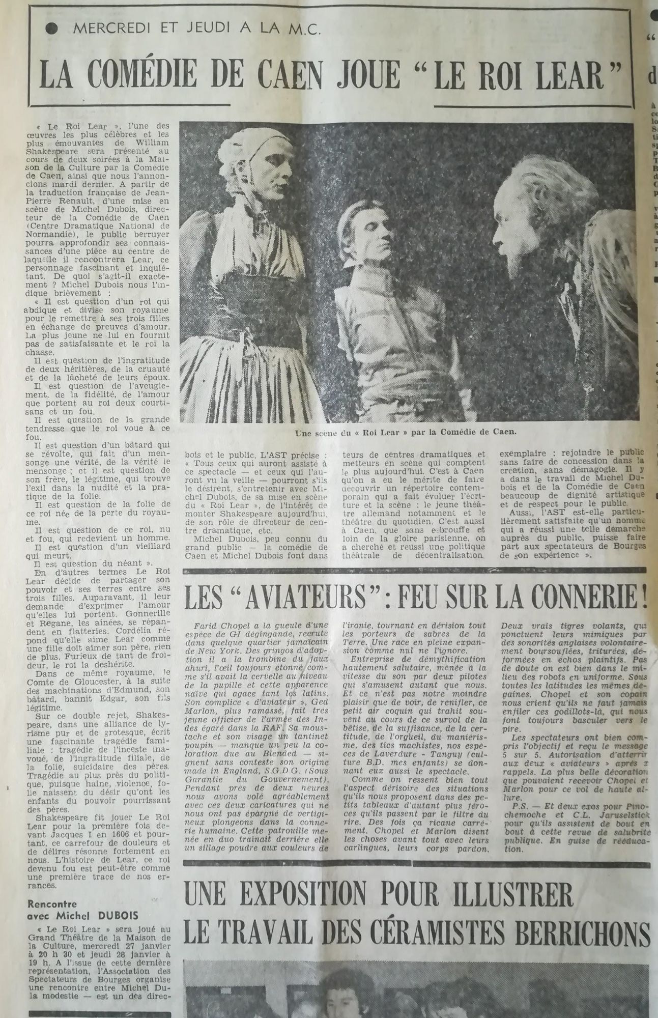 Michel Dubois et Le roi Lear (1982)