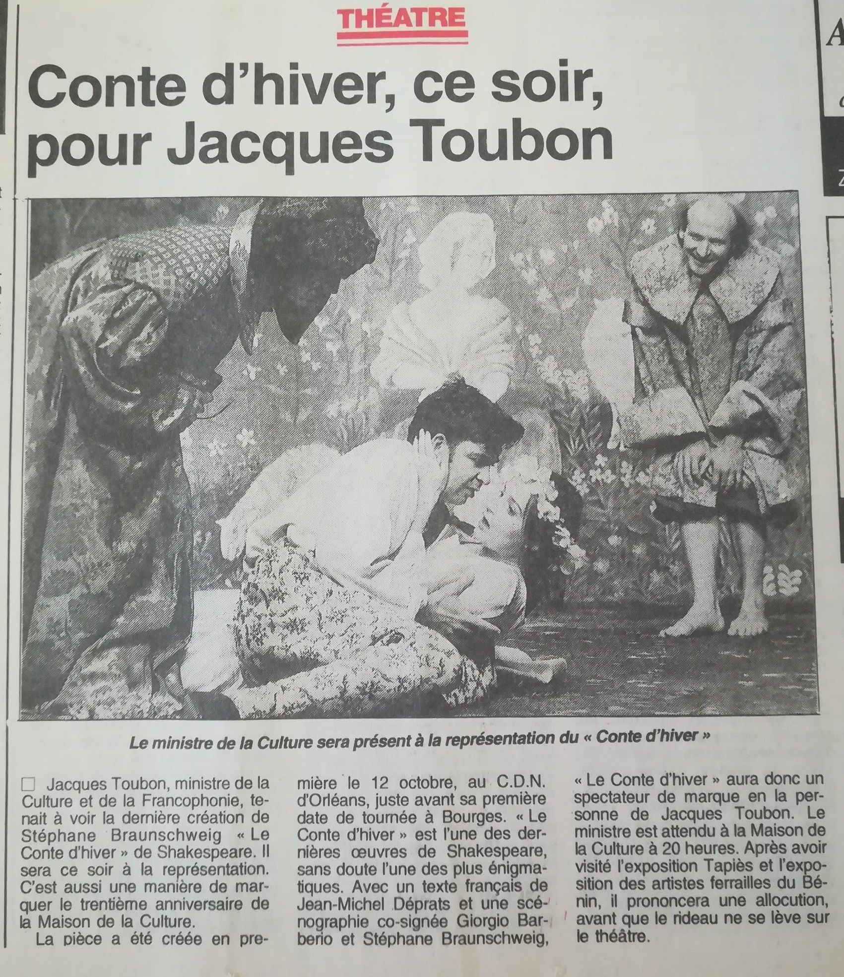 Stéphane Braunschweig et Le Conte d'hiver (1993)