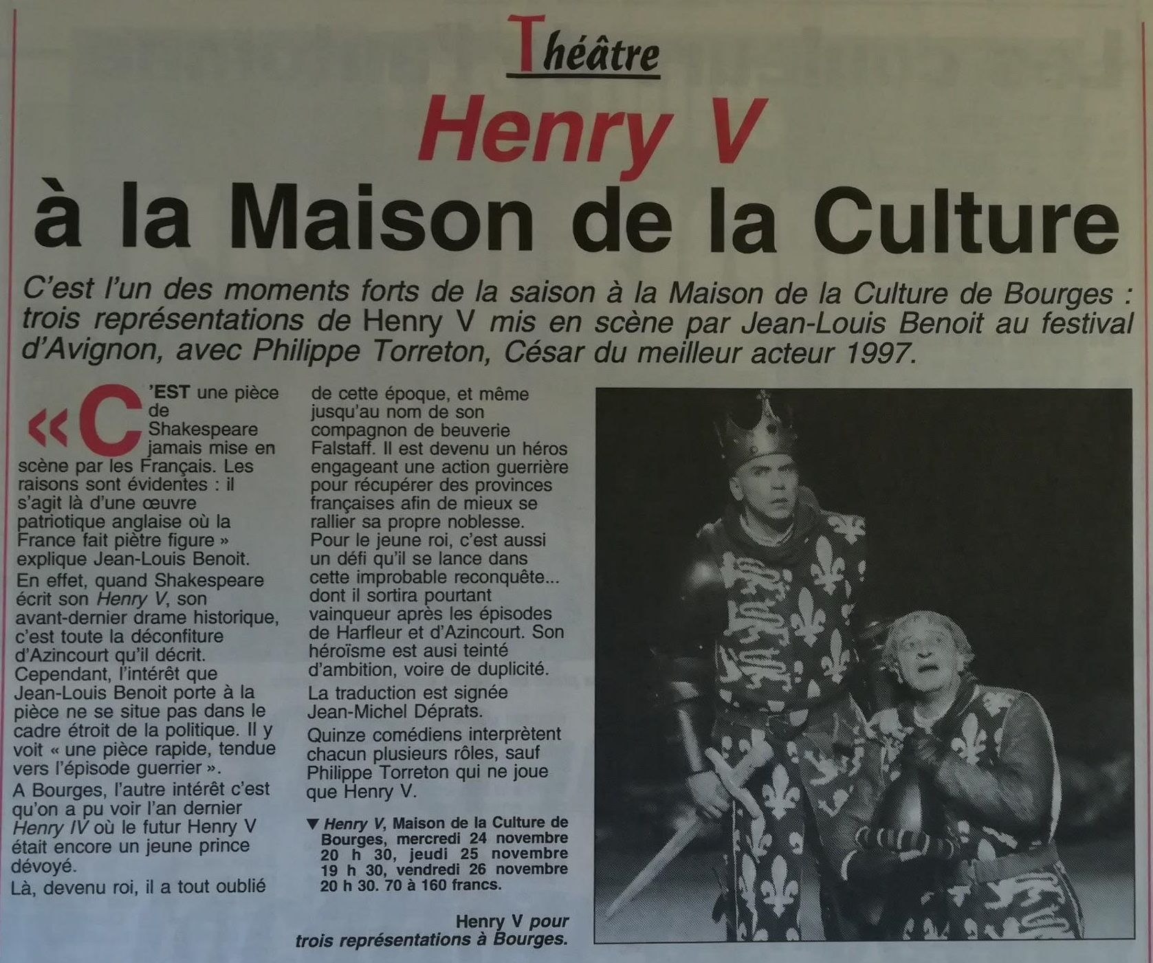 Jean-Louis Benoît et Henry V (1999)