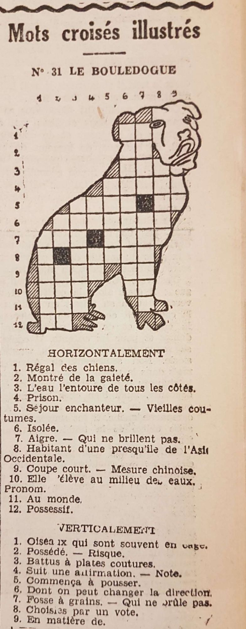 Mots croisés, charade et jeux d'esprit