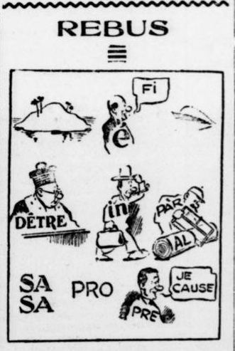 La Dépêche du Berry, 22 mai 1936, rébus