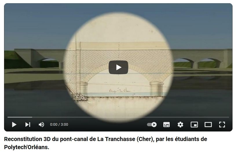 Reconstitution 3D du pont-canal de La Tranchasse par les étudiants de Polytech'Orléans.