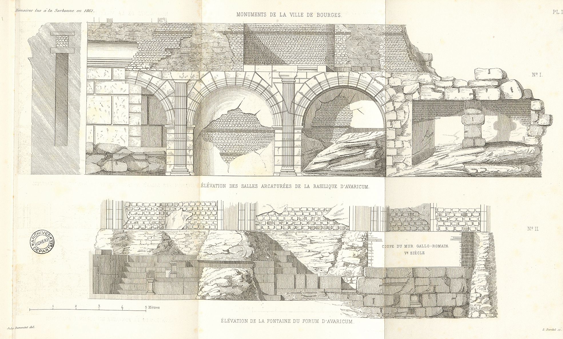 La découverte des vestiges au XIXe siècle